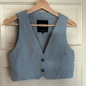 Zara Button Cropped Vest